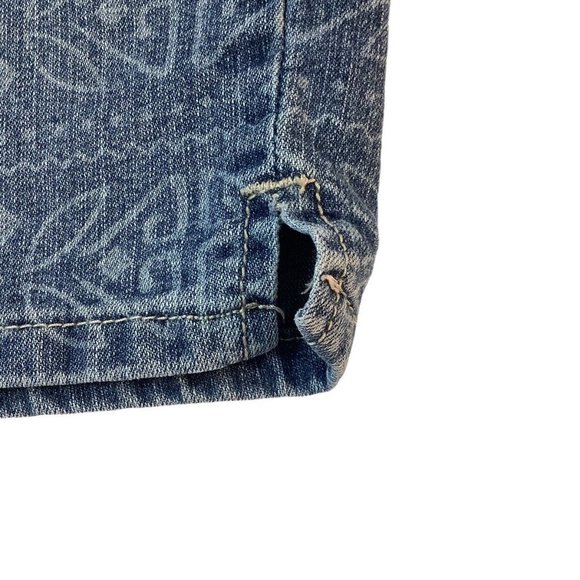 Baccini Women's Medium Wash Denim Stretch Jean Skirt Size 4 Pockets - Picture 5 of 8